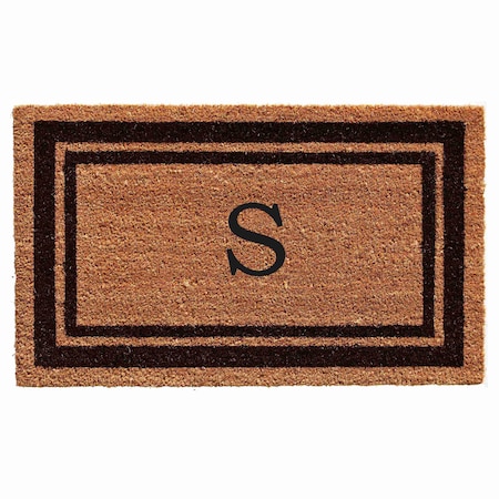Calloway Mills Monogram Door Mat, Natural, Black, 18 in W x 30 in L 152961830S